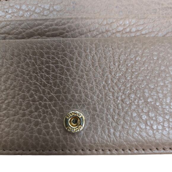 Gucci GG Marmont Compact Wallet Bifold Grained Leather Cardholder Coin Purse - Picture 7 of 14